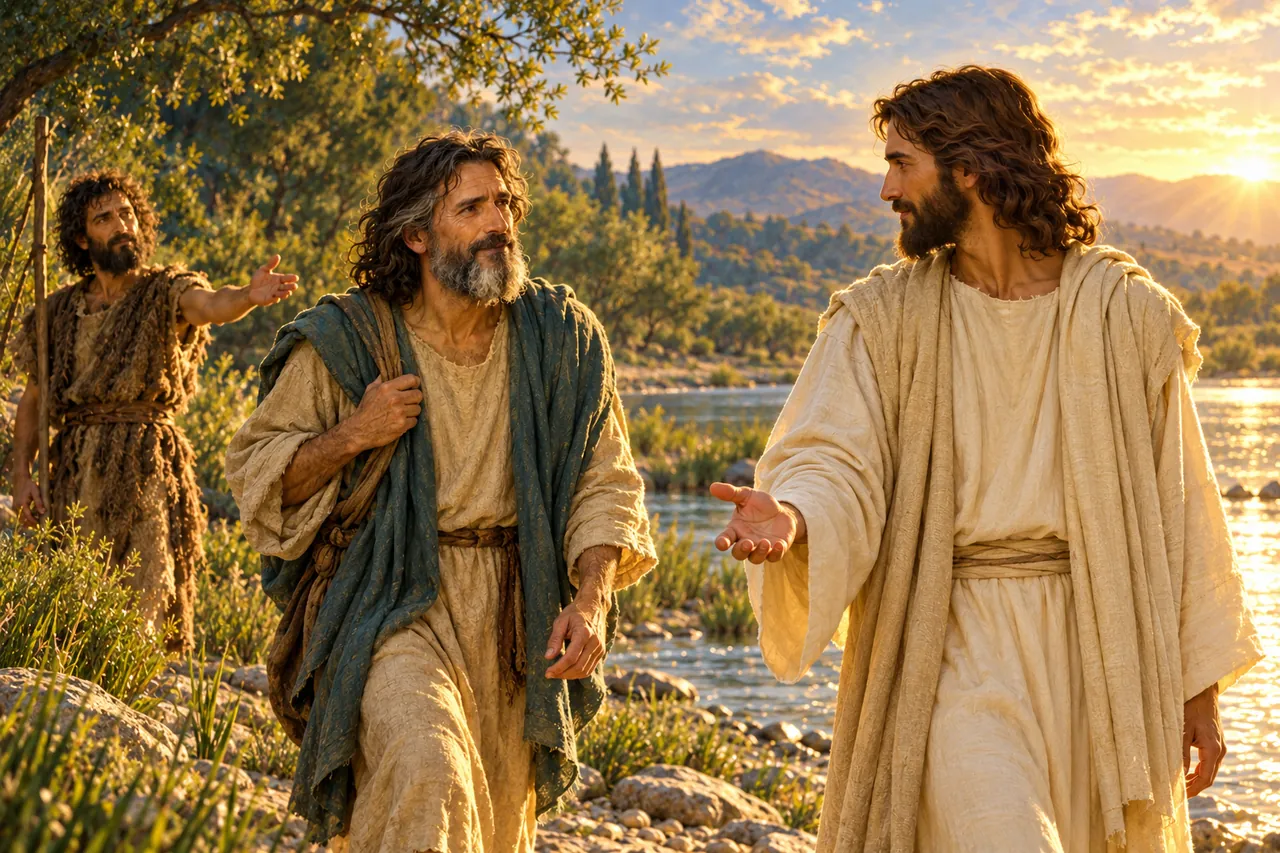 Illustration of Andrew — A disciple of John meets Jesus