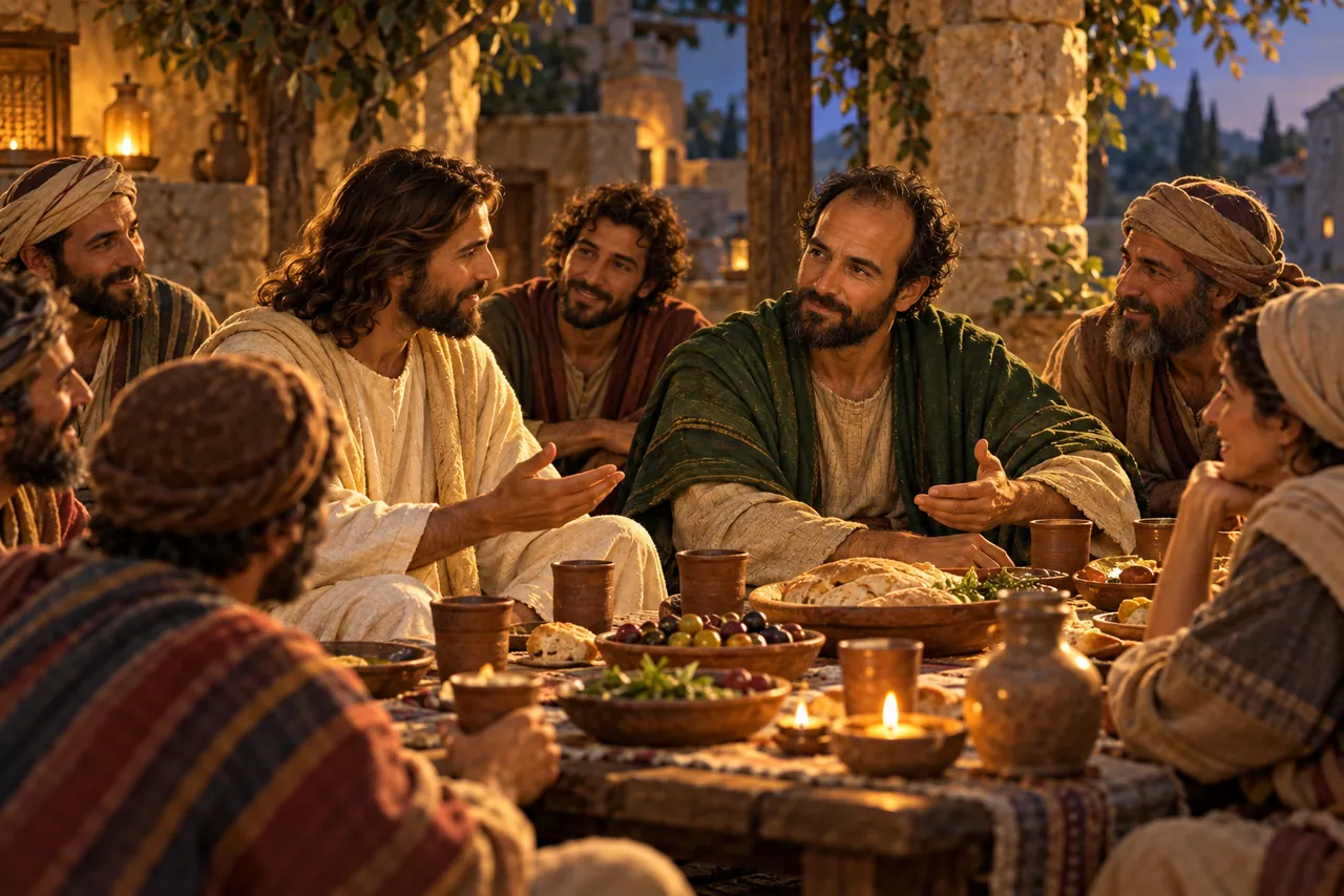 Illustration of Matthew — A shared table and mercy