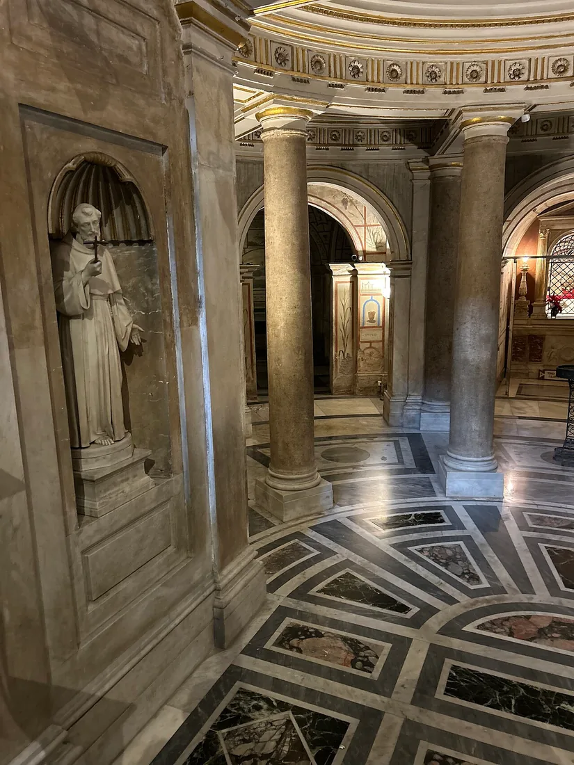 The crypt of the Basilica of Santi XII Apostoli in Rome.