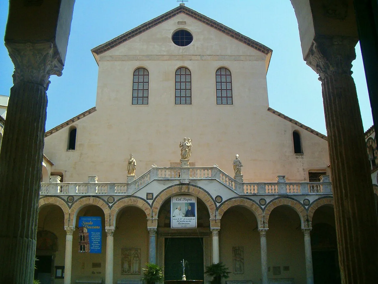 The façade of Salerno Cathedral.
